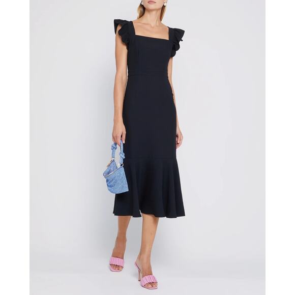 NWT O.P.T Ciles Criss-Cross Back Midi Dress Medium - Picture 1 of 10